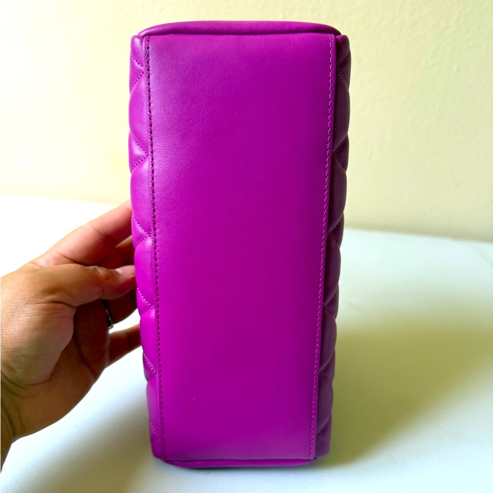 Kate Spade Magenta Quilted Purse w/Gold hardware - Picture 6 of 14